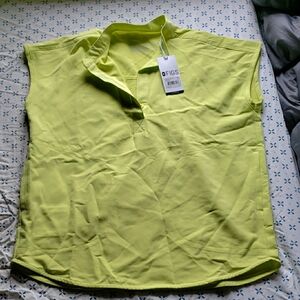 Figs Rafaela Women's Yellow Scrub Top NWT